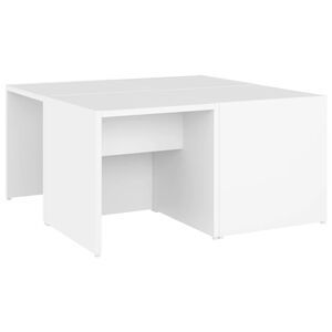vidaXL Coffee Tables 4 pcs White 33x33x33 cm Engineered Wood