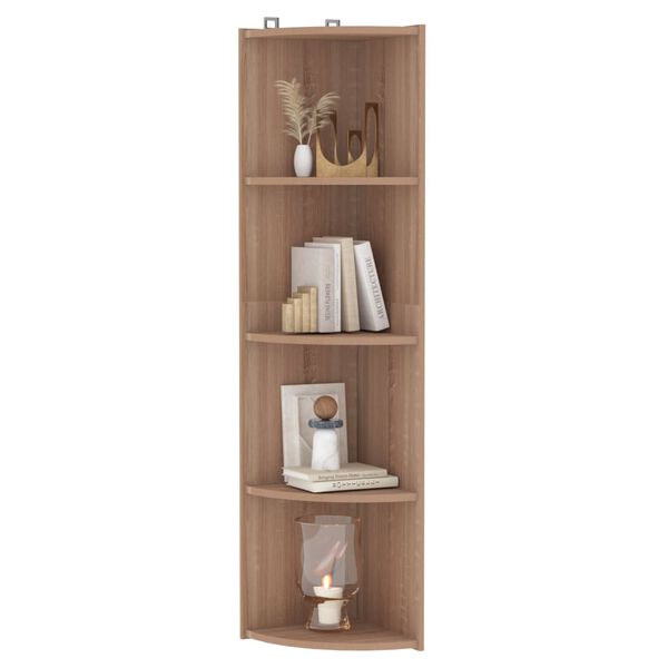vidaXL Standing Corner Shelf Sonoma Oak 40x41.5x180 cm Engineered Wood