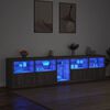 vidaXL Sideboard with LED Lights Grey Sonoma 283x37x67 cm