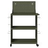 vidaXL Tool Trolley Olive green 65 x 35 x 111 cm Cold-rolded steel