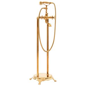 vidaXL Freestanding Bathtub Faucet Stainless Steel 99.5 cm Gold