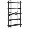 vidaXL Bookshelf 5-Tier 100 x 33.5 x 178 cm Engineered Wood Black Oak