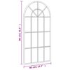 vidaXL Wall Mirror Black 40x80 cm Arch Iron