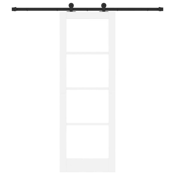 vidaXL Sliding Door ORKDAL White and Black 73.5 x 211 cm