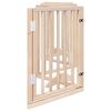 vidaXL Dog Gate with Door Foldable 6 Panels 300 cm Poplar Wood