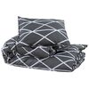 vidaXL Duvet Cover Set Grey 200x200 cm Cotton