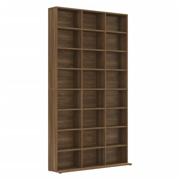 vidaXL CD Cabinet Brown Oak 102x23x177.5 cm Engineered Wood