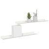 vidaXL Floating Shelf Wall-mounted 2 pcs White 60 x 9 x 2.5 cm Steel