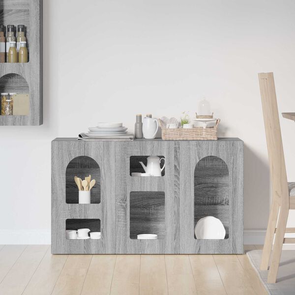 vidaXL Sideboard Grey Sonoma 100 x 35 x 59 cm Engineered Wood