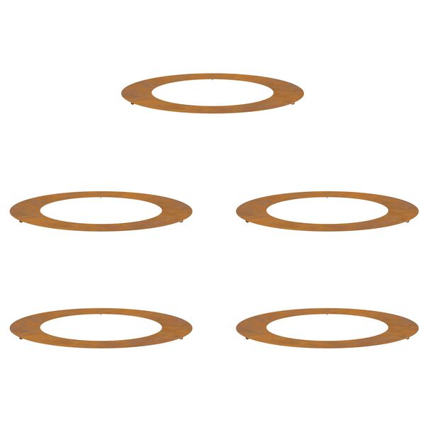 vidaXL suitable for Flat Tree Rings 5 pcs Brown &Oslash;60 / 90 cm
