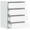 vidaXL Corner Chest of Drawers White 60x41x76 cm Engineered Wood
