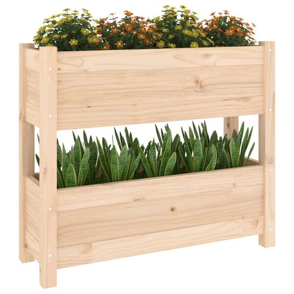 vidaXL Planter 77x25x66 cm Solid Wood Pine