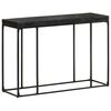 vidaXL Console Table Black 110x35x76 cm Solid Acacia and Mango Wood