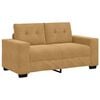 vidaXL Sofa 2 pcs Brown Fabric