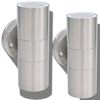vidaXL Outdoor LED Wall Lights 2 pcs Stainless Steel Up/Downwards