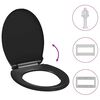 vidaXL Soft-close Toilet Seat with Quick-release Design Black