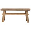 vidaXL Bench Natural 100 x 29 x 43.5 cm Solid Teak Wood