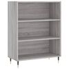 vidaXL Bookcase Grey Sonoma 69,5x32,5x90 cm Engineered Wood