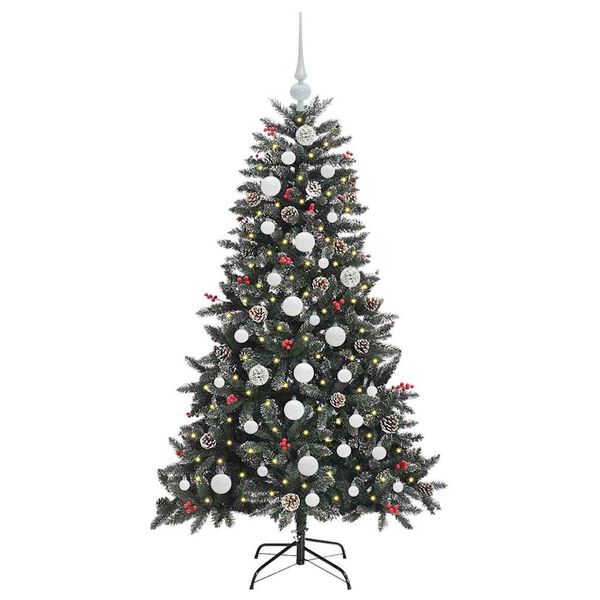 vidaXL Artificial Christmas Tree with 150 LEDs with Stand Green 150 cm