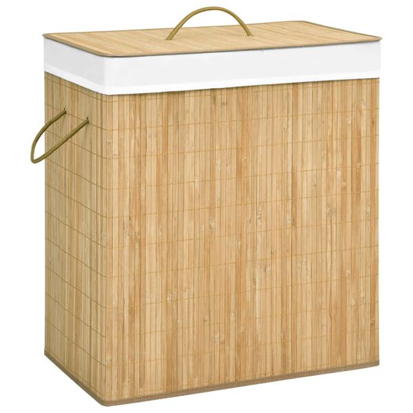 vidaXL Bamboo Laundry Basket 100 L