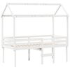 vidaXL High Sleeper Bed without Mattress White 80x200 cm Solid Wood Pine
