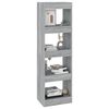 vidaXL Book Cabinet/Room Divider Grey Sonoma 40x30x135 cm
