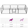 vidaXL Dog Playpen 8 Panels Steel 80x60 cm Black