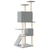 vidaXL Cat Tree with Sisal Scratching Posts Light Grey 153 cm