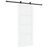 vidaXL Sliding Door White and Black 83 x 202 cm Solid Pine Wood