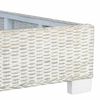vidaXL Bed Frame without Mattress Grey Natural Rattan 180x200 cm Super King