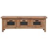 vidaXL TV Cabinet with 3 Drawers 120x30x40 cm Solid Mahogany Wood