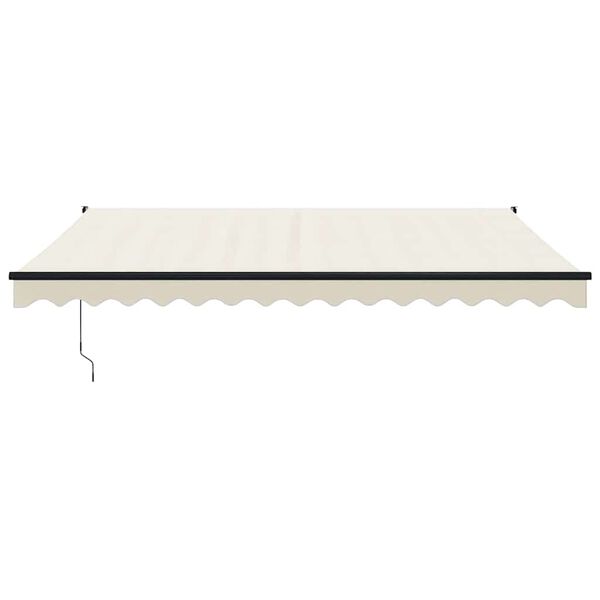 vidaXL Retractable Awning Cream 4x3 m Fabric and Aluminium