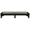 vidaXL Pull-out Day Bed without Mattress Black 2x(90x200) cm