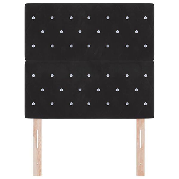 vidaXL Headboard with Headboard Black 100 cm Faux Leather