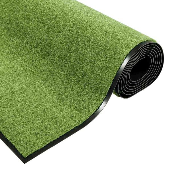 vidaXL Doormat Other Green and Black 120 x 300 cm Polyamide and PVC