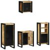 vidaXL Bathroom Furniture Set with Shelf 4 pcs Brown Solid Mango Wood