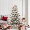 vidaXL Artificial Hinged Christmas Tree White 180 cm PE and PVC