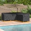 vidaXL Furniture Cover Black 235 x 235 x 85 cm 210D Oxford Fbric