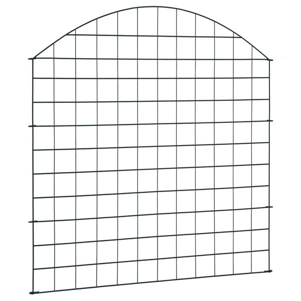 vidaXL Arched Garden Fence Set 77.5x78.5 cm Green