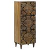 vidaXL High Board Brown 40 x 33.5 x 110 cm Solid Mango Wood