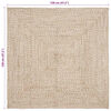 vidaXL Area Rugs Square Natural and White 120 x 120 cm Jute