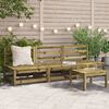 vidaXL Garden Sofas Armless 3 pcs 70x70x67 cm Impregnated Wood Pine