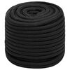 vidaXL Boat Rope Full Black 18 mm 50 m Polypropylene
