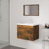 vidaXL Bathroom Furniture Set Smoked Oak Engineered Wood
