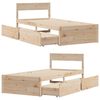 vidaXL Bed Frame without Mattress 90x190 cm Single Solid Wood Pine