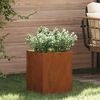 vidaXL Garden Planter Weathering Steel 32 x 32 x 40 cm