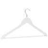 vidaXL 50 pcs Clothes Hanger Set Non-slip White Hardwood