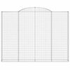 vidaXL Arched Gabion Baskets 2 pcs 300x30x220/240 cm Galvanised Iron