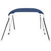 vidaXL 2 Bow Bimini Top Navy Blue 180x130x110 cm