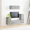 vidaXL TV Cabinet Set 4 pcs Concrete Grey Engineered Wood